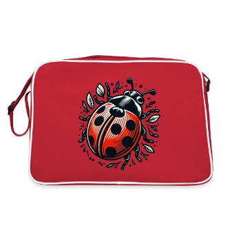 LADYBUG LADYBUG FLYING DOTS INSECT LUCK - Retro Bag - red/white - Back
