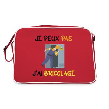 je peux pas j'ai bricolage - Bricolage !! - Sac Retro - rouge/blanc - Dos