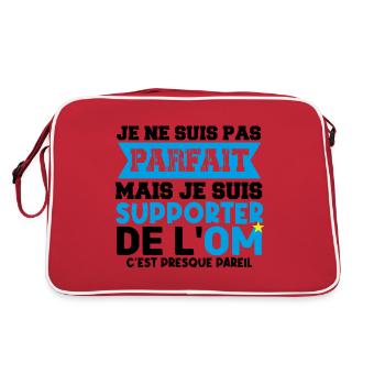 supporter football club humour football marseille - Sac Retro - rouge/blanc - Dos