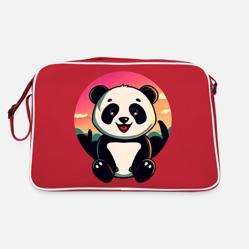 Mignon Panda Sunset Design Sac Retro