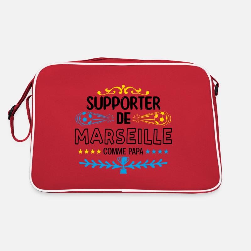supporteur de Marseille. OM Sac Retro