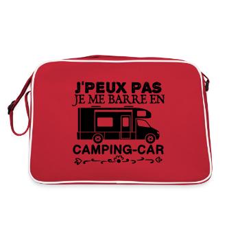 Camping Car Je Peux Pas Je Me Barre En Camping Car - Sac Retro - rouge/blanc - Dos