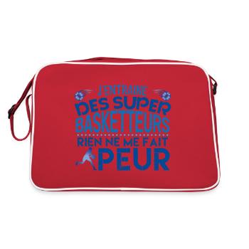 Basketball coach Cadeau coach Basketball ! - Sac Retro - rouge/blanc - Dos