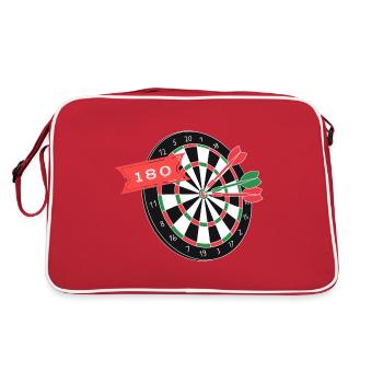 Darts Sports | Double Out 180 Dartliga Bullseye 501 - Retro Bag - red/white - Back