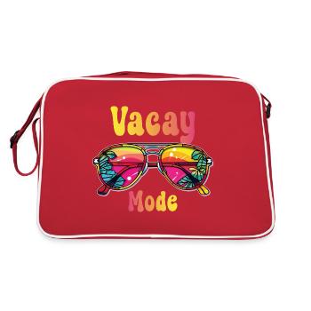 Vacay Fashion Summer Sunglasses - Retro Bag - red/white - Back