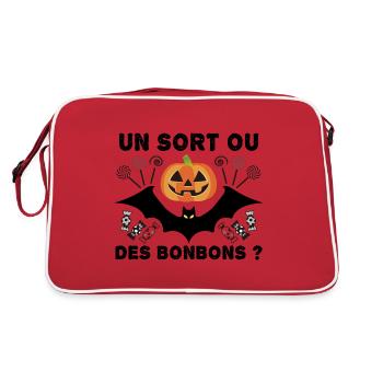 Happy Halloween un sort ou - jour de Halloween - Sac Retro - rouge/blanc - Dos