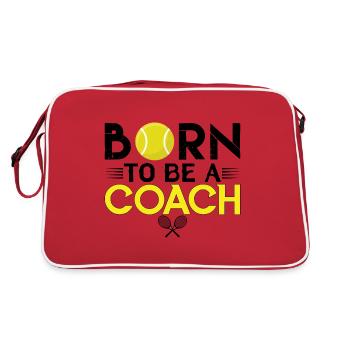 Coach Tennis | Cadeau coach Tennis Le Meilleur - Sac Retro - rouge/blanc - Dos