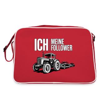Me & My Followers – Traktor Edition - Retro Bag - red/white - Back