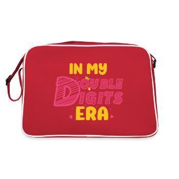 In My Double Digits Era Retro Style Funny Saying - Retro Bag - red/white - Back
