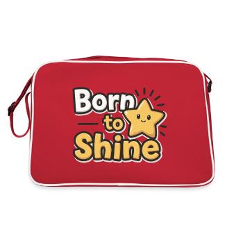 Né pour briller – Strahlender Stern - Sac Retro - rouge/blanc - Dos