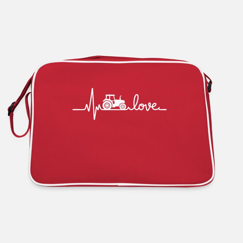 Heartbeat Tractor love Retro Bag