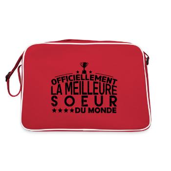Soeur la meilleure soeur cadeau pour soeur - Sac Retro - rouge/blanc - Dos