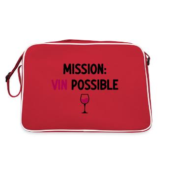 Mission Vin Possible humour vin rouge - Sac Retro - rouge/blanc - Dos