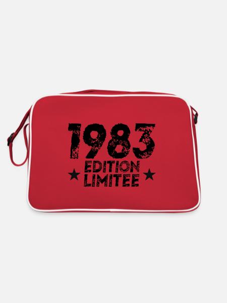 1983 Limited Edition Cadeau D'anniversaire !! - Sac Retro - rouge/blanc - Dos
