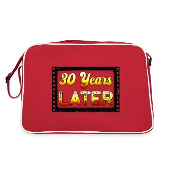 30 years later Geburtstag Geschenk - Retro Tasche - Rot/Weiß - Hinten