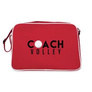 Cadeau coach Volleyball coach | Coach Volleyball ! - Sac Retro - rouge/blanc - Dos