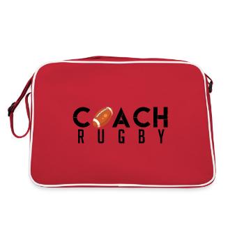 Rugby-Trainer | Rugby Trainer Geschenk Das Beste - Retro Tasche - Rot/Weiß - Hinten