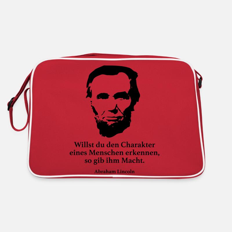 Lincoln: Willst du den Charakter eines Menschen e Retro Tasche