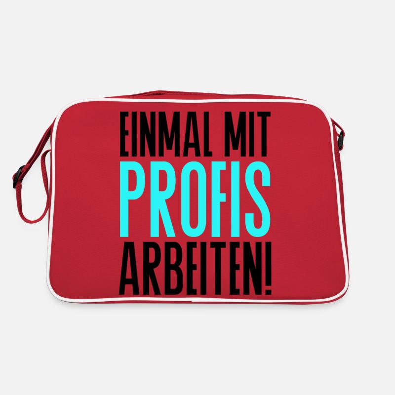 Einmal mit Profis arbeiten Spruch Handwerker Retro Tasche