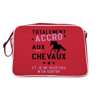 Totalement accro aux chevaux - Sac Retro - rouge/blanc - Dos