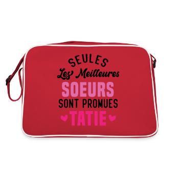 seules les meilleures soeurs sont promues tatie - Sac Retro - rouge/blanc - Dos