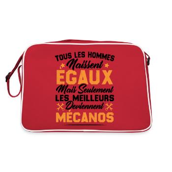Les Hommes Naissent Egaux - Les Meilleurs Mécanos - Sac Retro - rouge/blanc - Dos