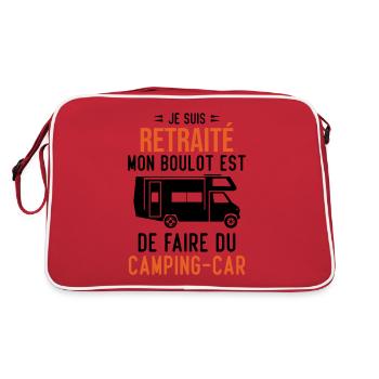 Je suis retraité je fais du camping-car - Sac Retro - rouge/blanc - Dos
