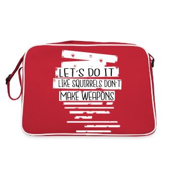 love peace symbol funny peace for paris pride - Retro Bag - red/white - Back