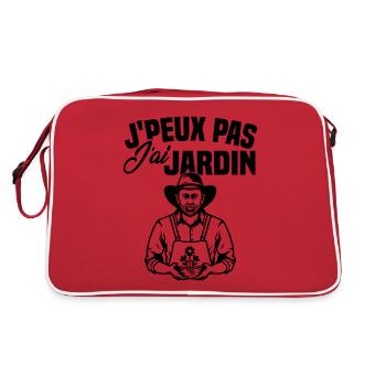 J'peux pas j'ai jardin / Cadeau retrait jardin - Sac Retro - rouge/blanc - Dos