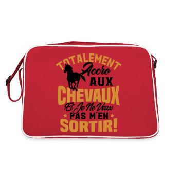 Totalement accro aux chevaux - Sac Retro - rouge/blanc - Dos