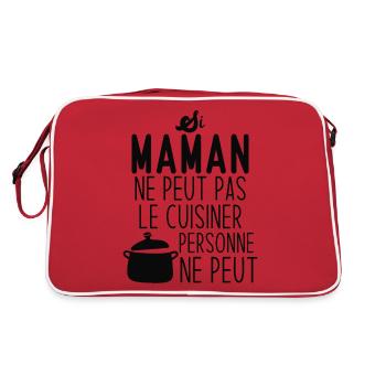 Si maman ne peut pas le cuisiner personne ne peut - Sac Retro - rouge/blanc - Dos