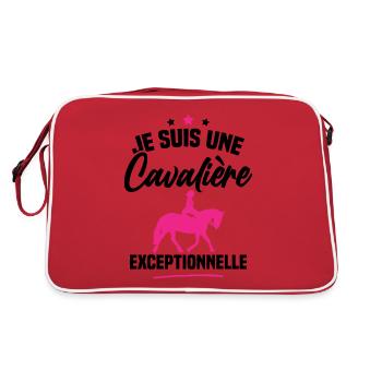 Je suis une cavalière exceptionnelle - Sac Retro - rouge/blanc - Dos