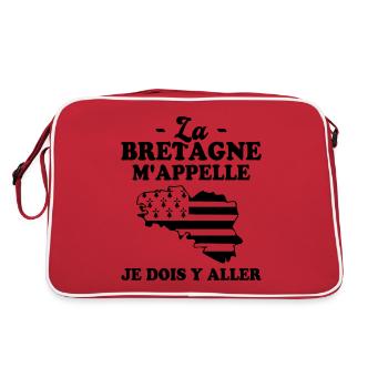 La bretagne m'appelle humour breton homme - Sac Retro - rouge/blanc - Dos