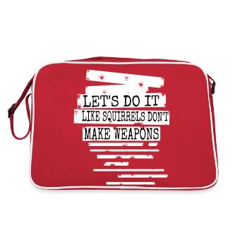 Bird Fun Funky Happy Geek Hippie Festival Génial - Sac Retro - rouge/blanc - Dos