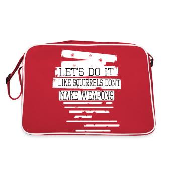 Peace Sign Sayings Hippy Family Global Peace - Retro Bag - red/white - Back