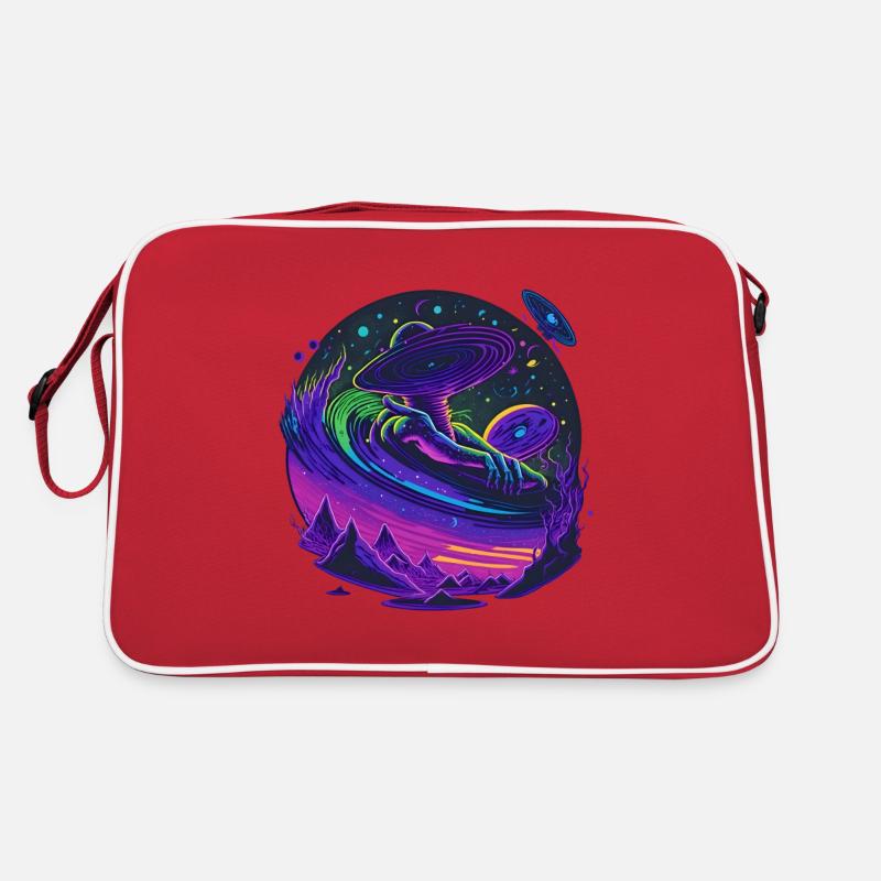 Un disque vinyle extraterrestre volant dans l’espace Sac Retro