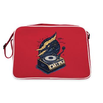 Galactic Vinyl Record Player - Retro Bag - red/white - Back