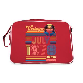 Birthday July 1978. Gift July 1978. - Retro Bag - red/white - Back
