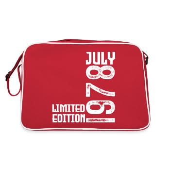Gift July 1978. Birthday July 1978. - Retro Bag - red/white - Back