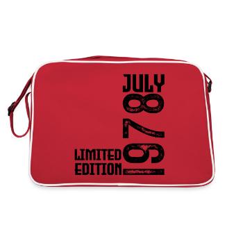 Gift July 1978. Birthday July 1978. - Retro Bag - red/white - Back