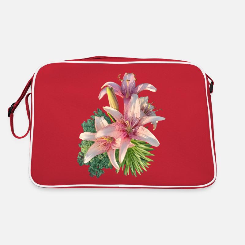 Pink lily - Retro Bag - red/white