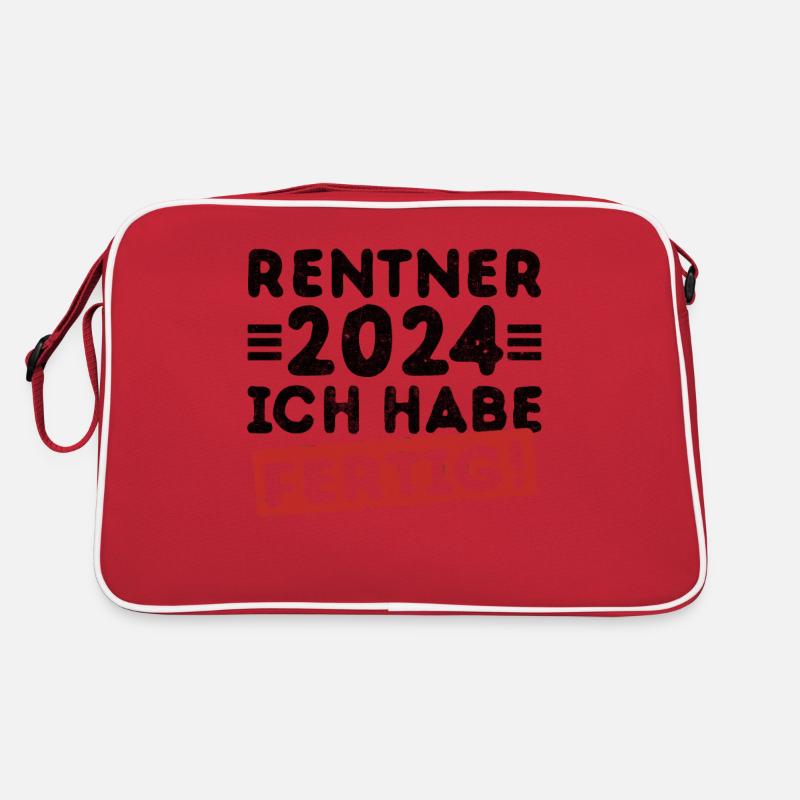 Rentner 2024 Ruhestand Geschenk Retro Tasche