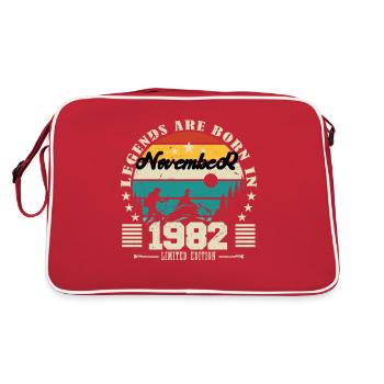 November 1982. November 1982 Anniversary Gift. - Retro Bag - red/white - Back