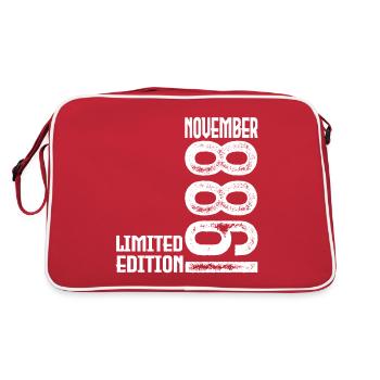 Cadeau Anniversaire Novembre 1988. November 1988. - Sac Retro - rouge/blanc - Dos