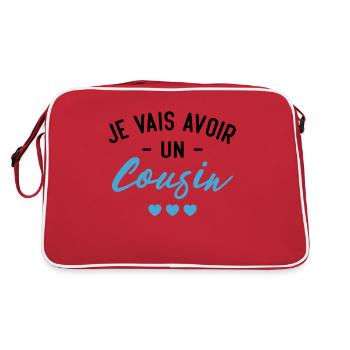 Je vais avoir un cousin - Sac Retro - rouge/blanc - Dos