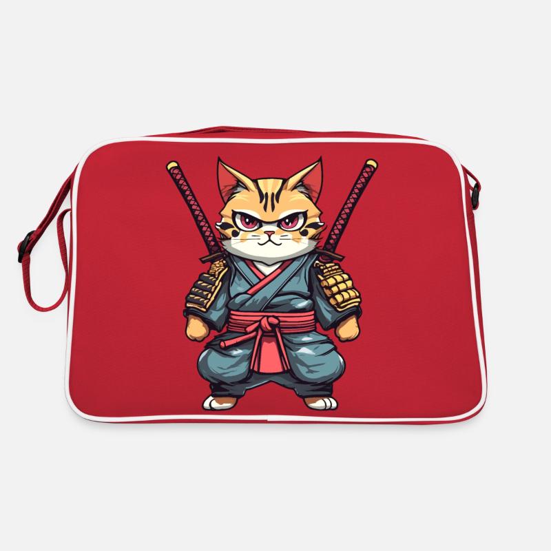 Samurai-Katze #21 Retro Tasche