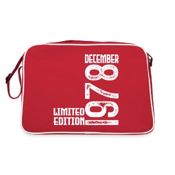 Cadeau Anniversaire Décembre 1978. Decembre 1978. - Sac Retro - rouge/blanc - Dos