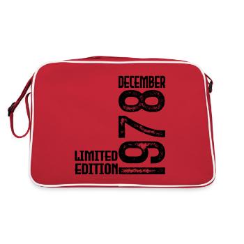 Cadeau Anniversaire Décembre 1978. Decembre 1978. - Sac Retro - rouge/blanc - Dos