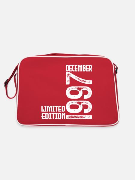 Cadeau Anniversaire Décembre 1997. Decembre 1997. - Sac Retro - rouge/blanc - Dos
