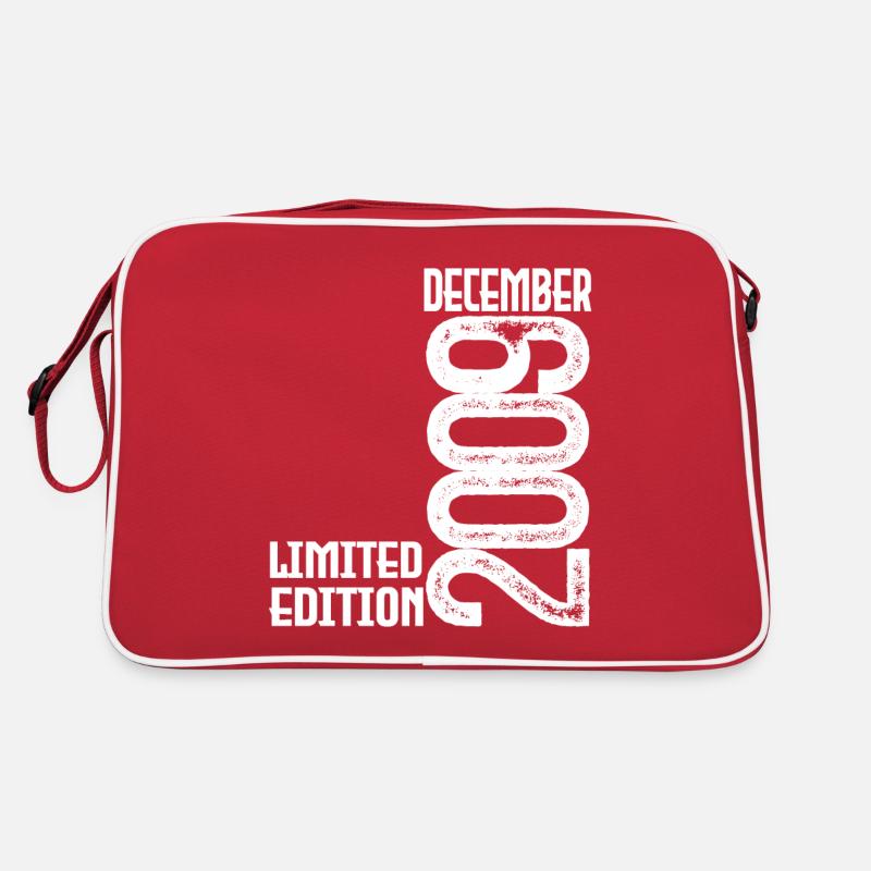 Geburtstagsgeschenk Dezember 2009. Dezember 2009. - Retro Tasche - Rot/Weiß